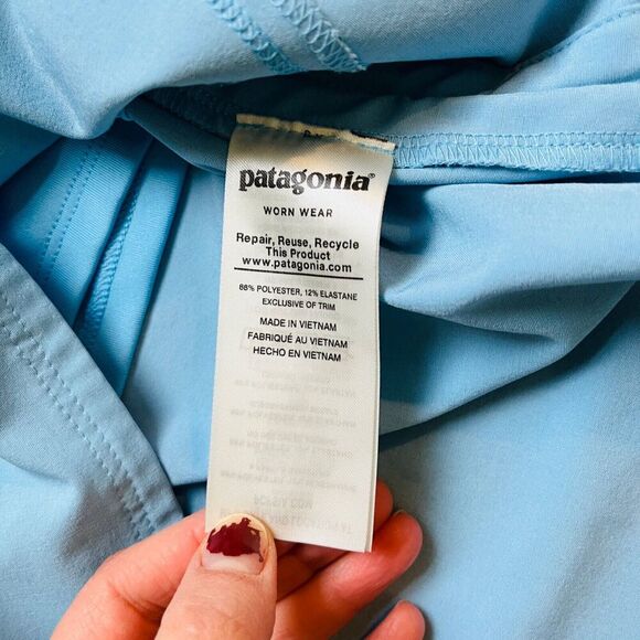 Patagonia Tech Fishing Skort Skirt Women's Medium Blue Golf Outdoor Hiking - Picture 5 of 6